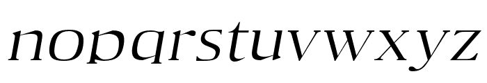 Aaron-MediumItalic Font LOWERCASE