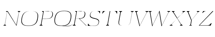 Aaron Thin Italic Font UPPERCASE