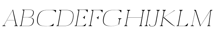 Aaron-ThinItalic Font UPPERCASE