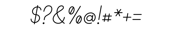Abecedario Italic Font OTHER CHARS
