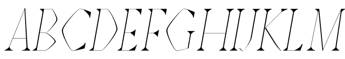Abell Thin Italic Font UPPERCASE