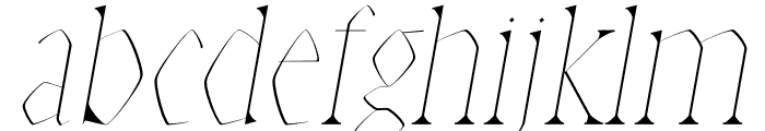 Abell Thin Italic Font LOWERCASE