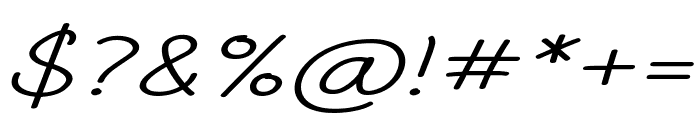 Aberdeen Extra-expanded Italic Font OTHER CHARS