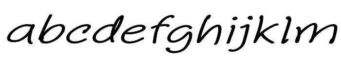 Aberdeen Extra-expanded Italic Font LOWERCASE