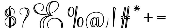 Abigail Outline Regular Font OTHER CHARS