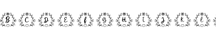 Abigail Valentine Monogram Font UPPERCASE