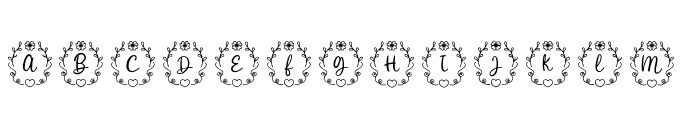 Abigail Valentine Monogram Font LOWERCASE