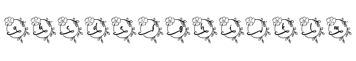 Abilane Flower Monogram Regular Font UPPERCASE