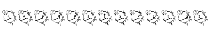 Abilane Flower Monogram Regular Font UPPERCASE