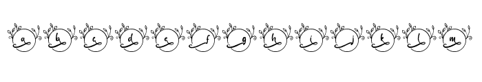 Abilane Flower Monogram Regular Font LOWERCASE