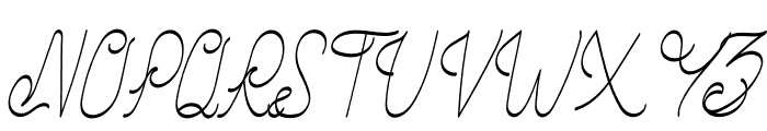 Abjoccy Italic Font UPPERCASE