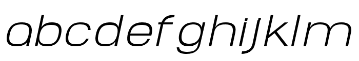 Abro Sans Extra Light Italic Font LOWERCASE