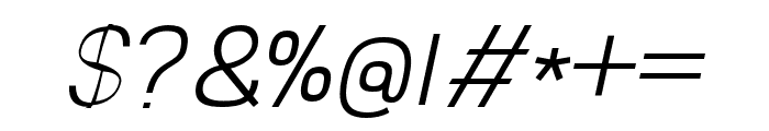 AbroSans-ExtraLightItalic Font OTHER CHARS