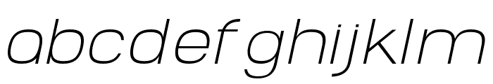 AbroSans-ThinItalic Font LOWERCASE