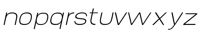 AbroSans-ThinItalic Font LOWERCASE