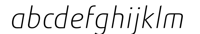 Absolut Pro Thin Italic Font LOWERCASE
