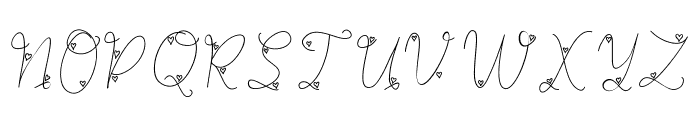 AbsolutelySmitten Font UPPERCASE