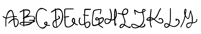 Abstract Handwriting Regular Font UPPERCASE