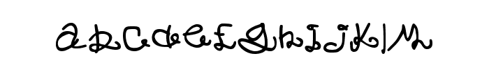 Abstract Handwriting Regular Font LOWERCASE