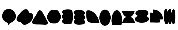 Abstract shapes Font LOWERCASE