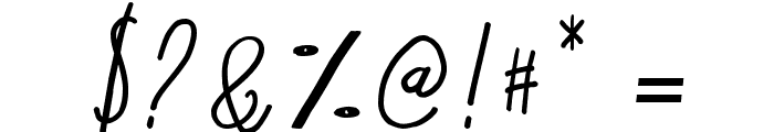 Acarita Italic Font OTHER CHARS