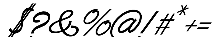 Aciella Script Italic Font OTHER CHARS