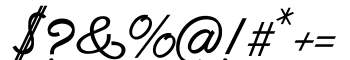 Aciella Script Font OTHER CHARS