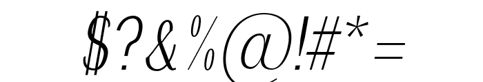 Ackley-LightItalic Font OTHER CHARS