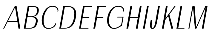 Ackley-LightItalic Font UPPERCASE