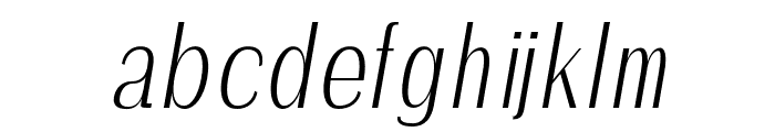 Ackley-LightItalic Font LOWERCASE