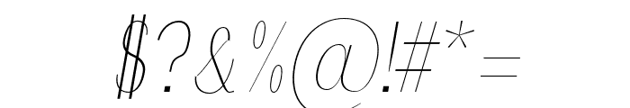 Ackley-ThinItalic Font OTHER CHARS