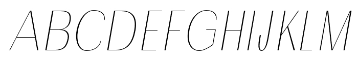 Ackley-ThinItalic Font UPPERCASE
