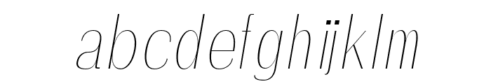 Ackley-ThinItalic Font LOWERCASE