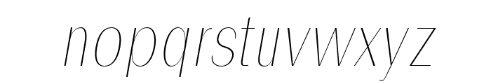 Ackley-ThinItalic Font LOWERCASE