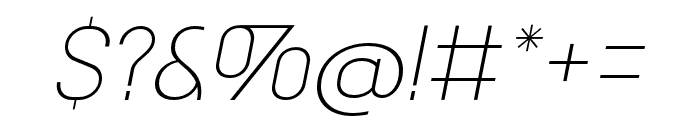 Aconit ExtraLight Italic Font OTHER CHARS