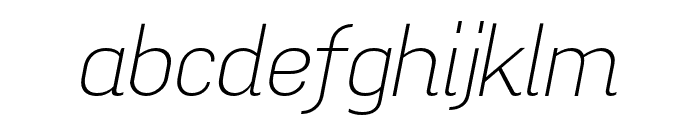 Aconit ExtraLight Italic Font LOWERCASE