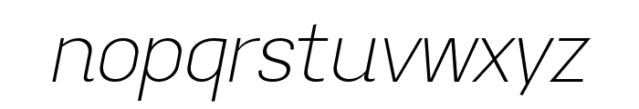 Aconit ExtraLight Italic Font LOWERCASE