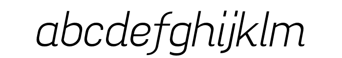 Aconit Light Italic Font LOWERCASE