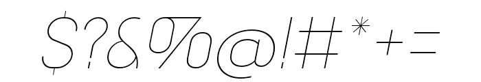 Aconit UltraLight Italic Font OTHER CHARS