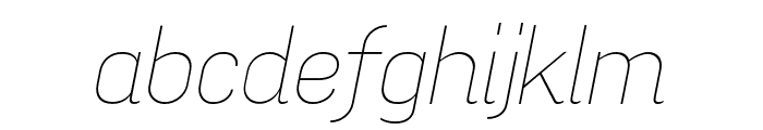 Aconit UltraLight Italic Font LOWERCASE