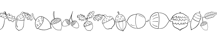 Acorn  Doodle Font UPPERCASE