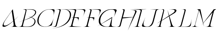 Across Corner Regular Italic Font UPPERCASE