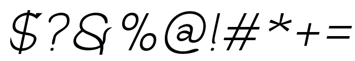 Adahi-ThinSlanted Font OTHER CHARS