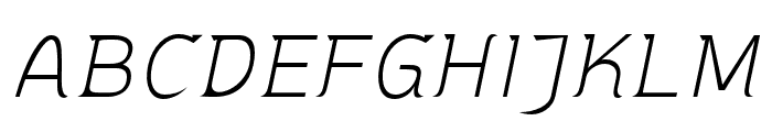 Adahi-ThinSlanted Font UPPERCASE