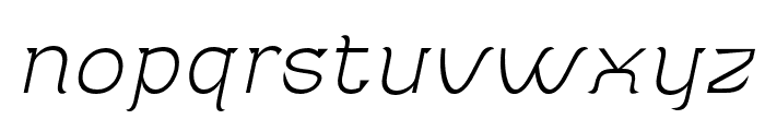 Adahi-ThinSlanted Font LOWERCASE