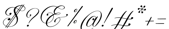 Adeglian Italic Font OTHER CHARS