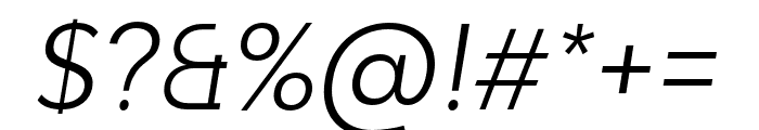 Adlinnaka Light Oblique Font OTHER CHARS