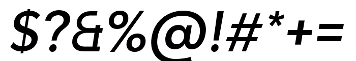 Adlinnaka Medium Oblique Font OTHER CHARS