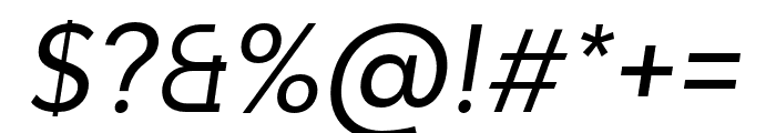 Adlinnaka Regular Oblique Font OTHER CHARS