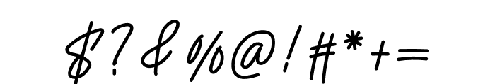 Adorable Signature Font OTHER CHARS